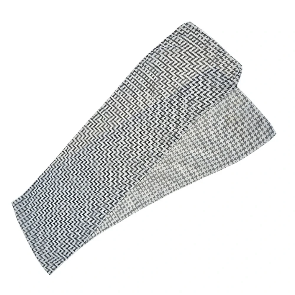 Houndstooth Scarf Oblong Lightweight Sheer Black White‎ Preppy Old Money Staple